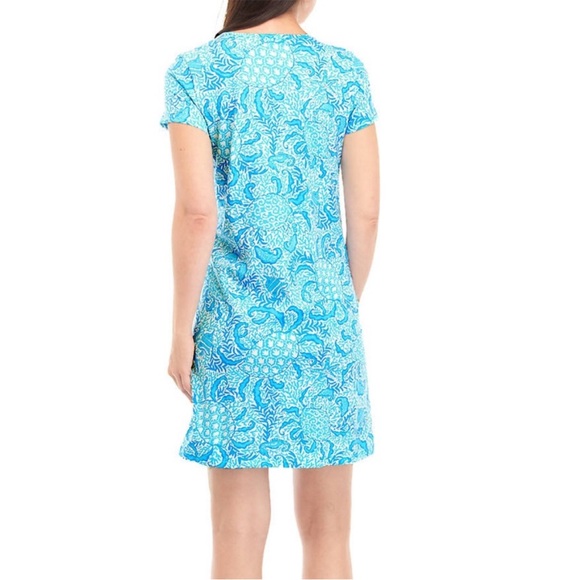 *NWT* Lilly Pulitzer Etta V-Neck Short Sleeve Dress Resort White Goombay Grooves - Picture 2 of 16
